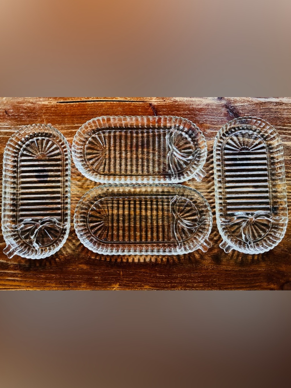 Anchor Hocking Glass Company. Often referred to as “snack, sip, and smoke” sets,